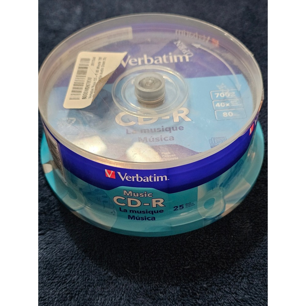 Verbatim Music CD-R 25 Pack 700MB 80 Minute 40x Blank Audio Media Spindle